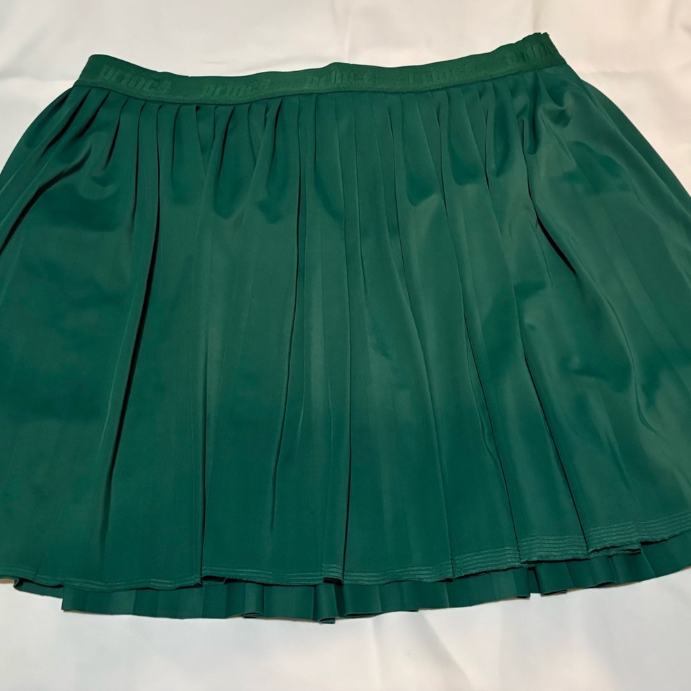 Prince Emerald Green Pleated Skater Skirt